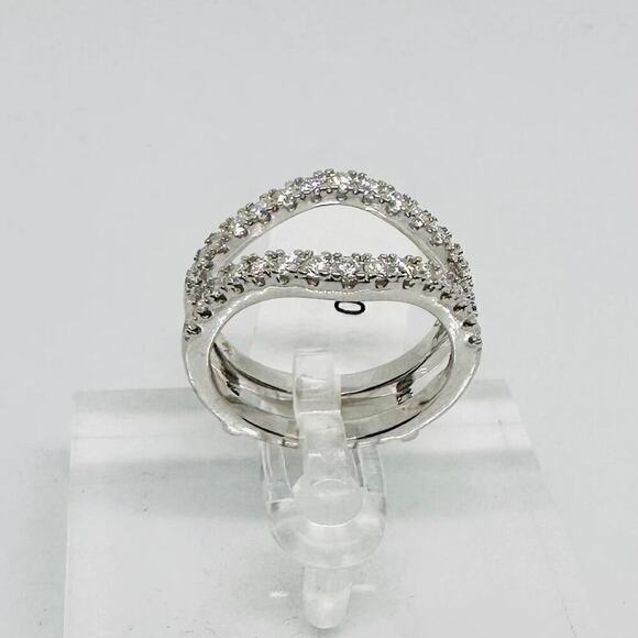 Moissanite Diamond Enhancer Ring Guard Wedding Band Anniversary 925- 18k Size 7 - Picture 4 of 12